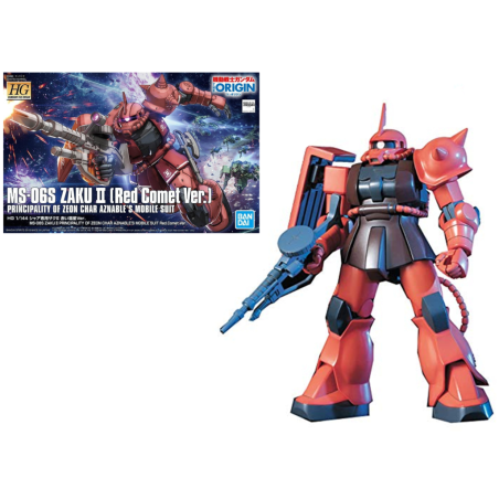 GUNDAM - Model Kit - HG 1/144 - MS-06S Zaku II Aznable's Mobile Red 
