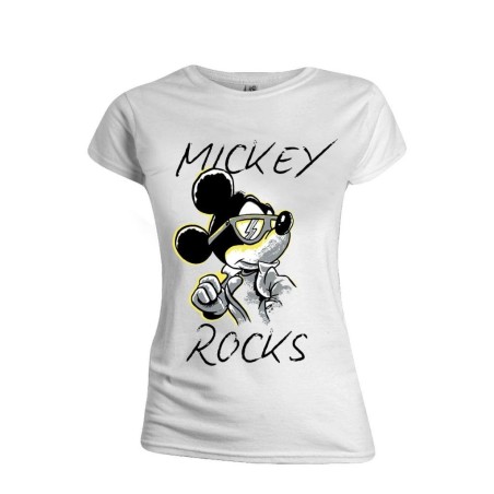 DISNEY - T-Shirt - Mickey Mouse Rock '90 - GIRL (XL) 