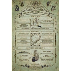 HARRY POTTER - Poster 61x91 - Hogwarts School List 2