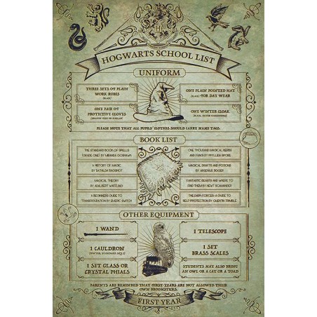 HARRY POTTER - Poster 61x91 - Hogwarts School List 