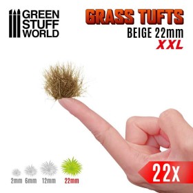 Touffes d'herbe XXL - 22mm - Auto-Adhésif - BEIGE