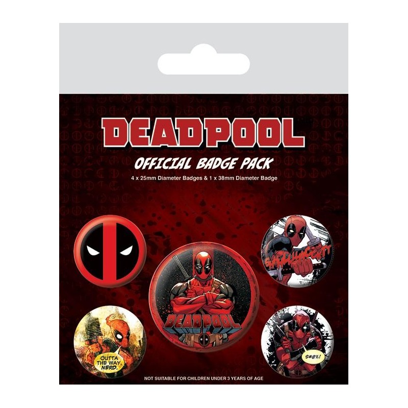 DEADPOOL - Pack 5 Badges - Deadpool 