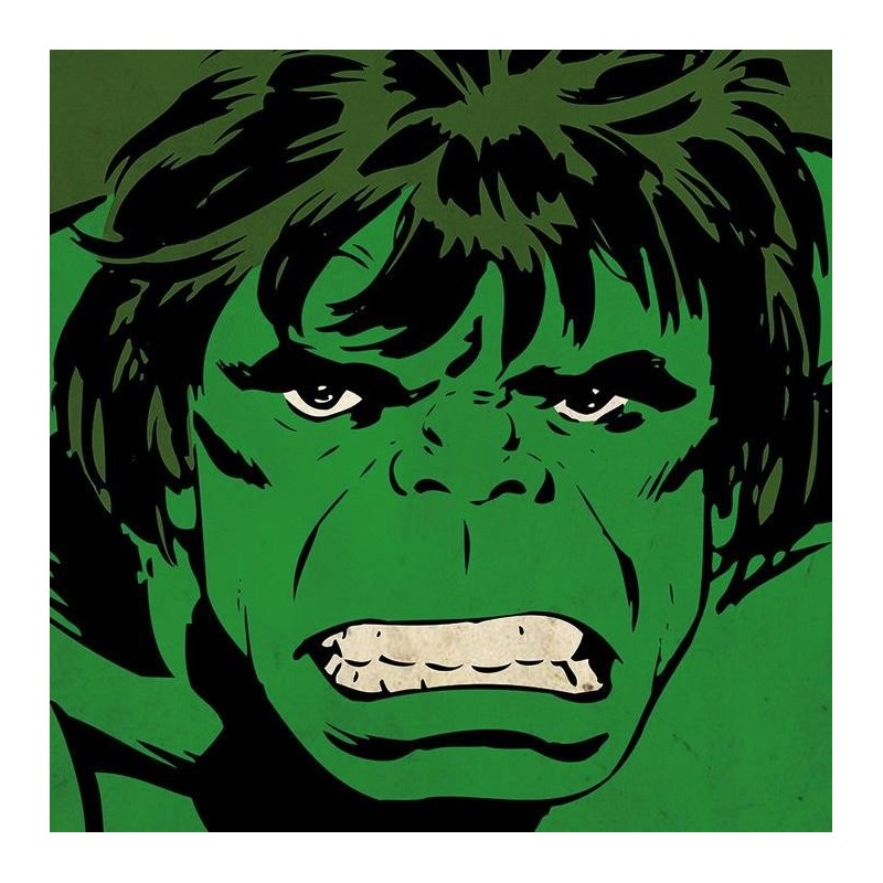 MARVEL COMICS - Canvas 40X40 '18mm' - HULK Close-Up 