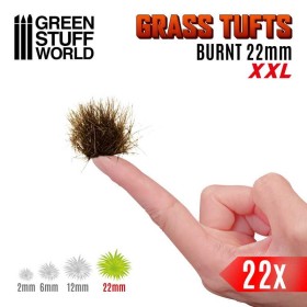 Touffes d'herbe XXL - 22mm - Auto-Adhésif - BRULE