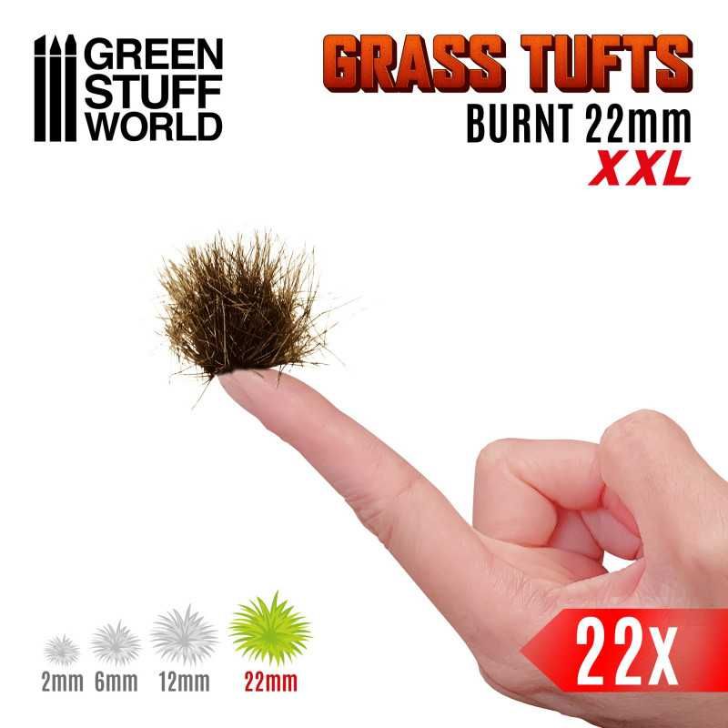 Touffes d'herbe XXL - 22mm - Auto-Adhésif - BRULE