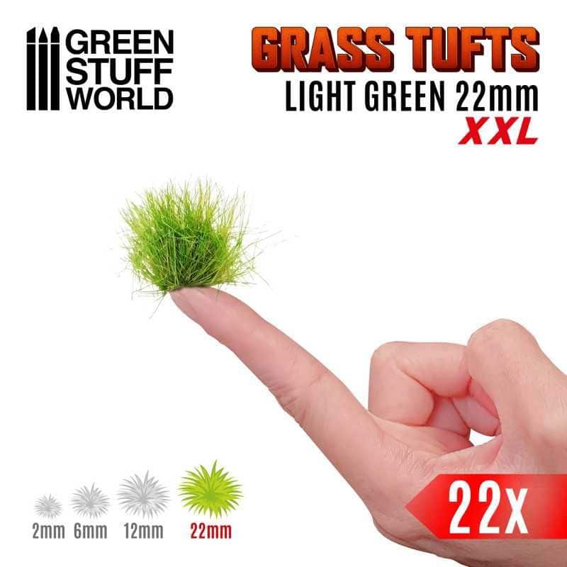 Touffes d'herbe XXL - 22mm - Auto-Adhésif - VERT CLAIR