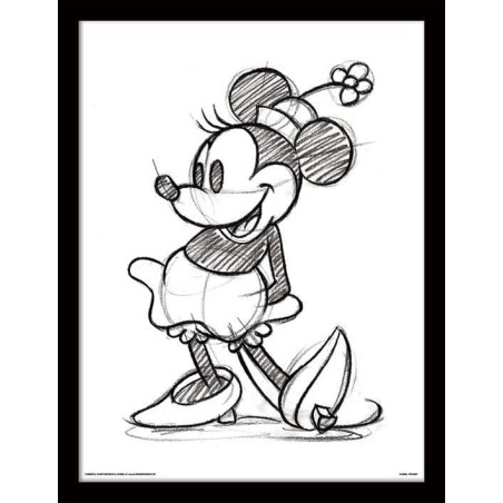 DISNEY - Framed 30X40 Print - Minnie Mouse Sketched Single 