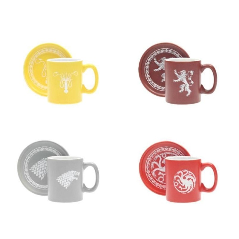 GAME OF THRONES - Pack 4 Espresso Mugs Logos Collector Edition 