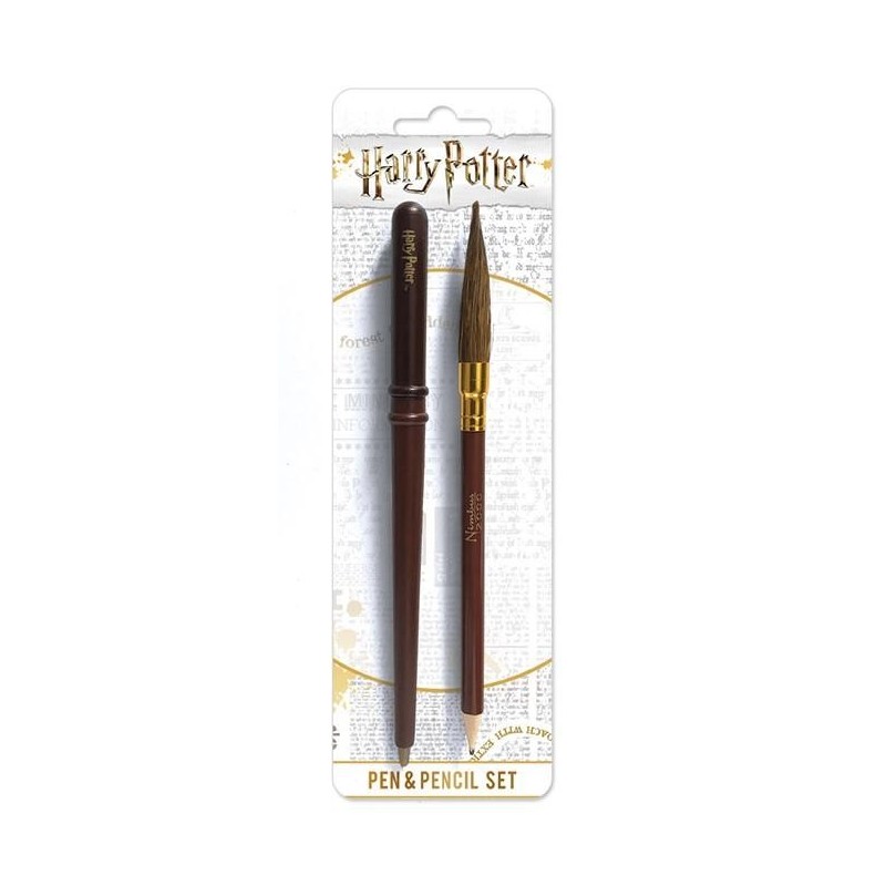 HARRY POTTER - Pen & Pencil Set - Wand & Broon 