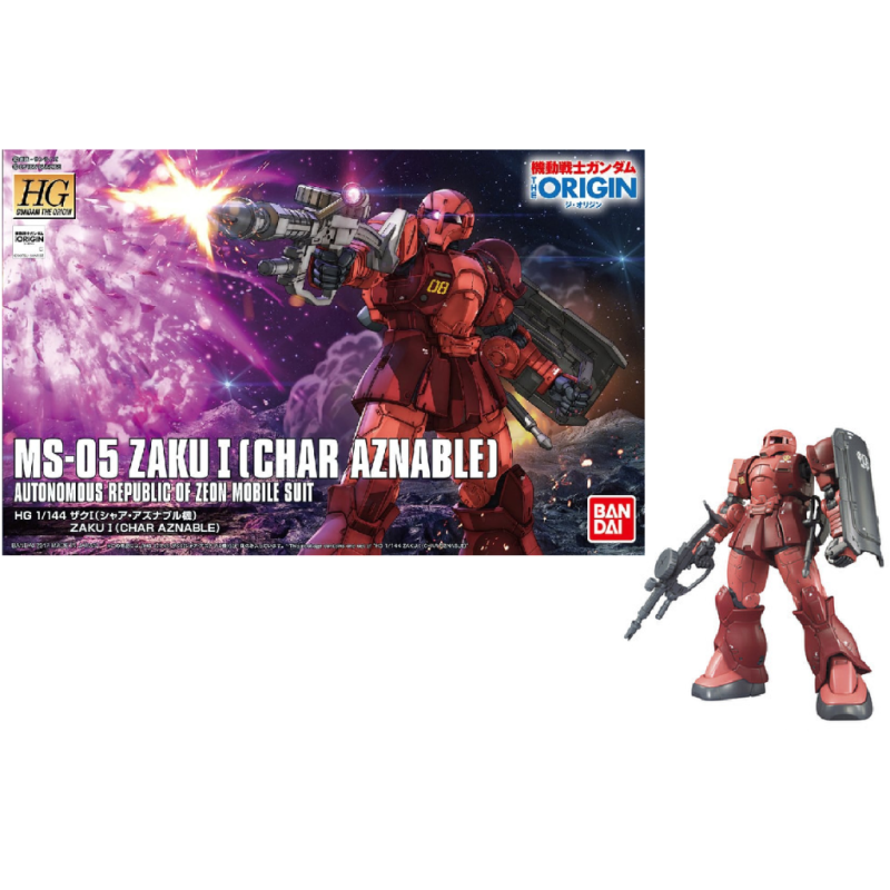 GUNDAM The Origin - Model Kit - HG 1/144 - MS-05S Zaku Char Aznable's 