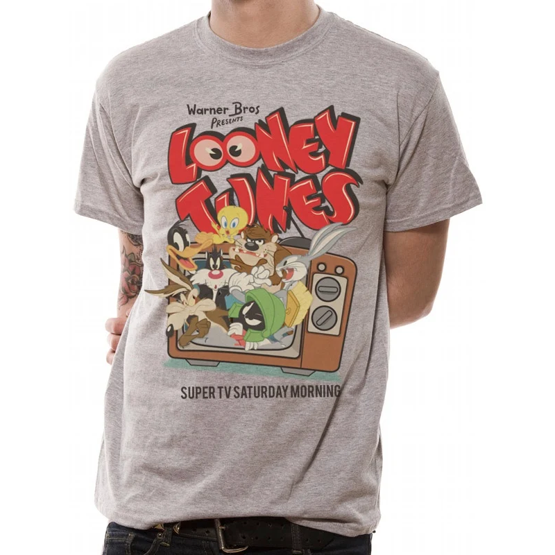 LOONEY TUNES - T-Shirt IN A TUBE- Retro TV (M) 