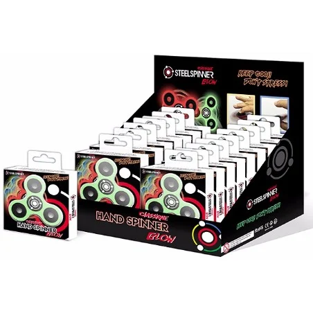 STEELSPINNER - HAND FINGER - Display Classic GLOW 16pces 
