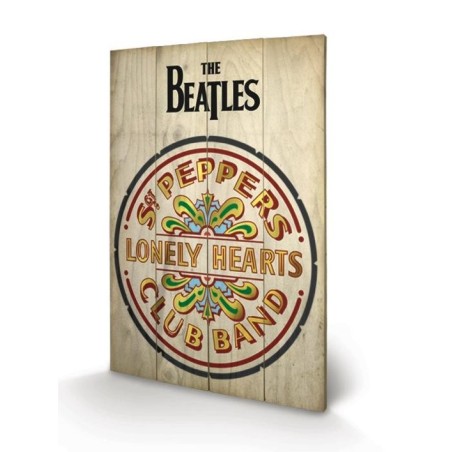 THE BEATLES - Sgt Peppers - Impression sur bois 40x59cm 