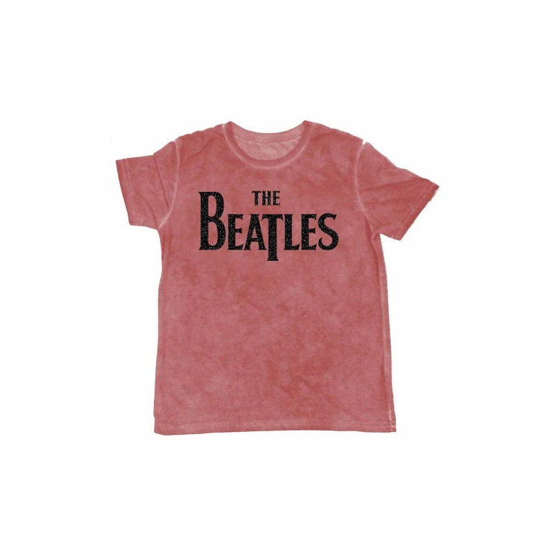 THE BEATLES - T-Shirt BurnOut Col - Logo Red - Men (M) 