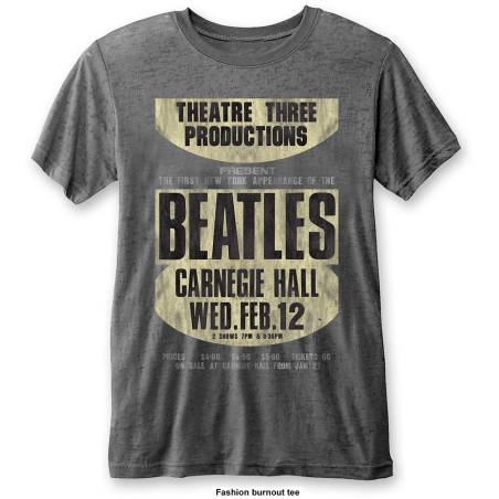 THE BEATLES - T-Shirt BurnOut Col - Carnegie Hall - Men (XXL) 
