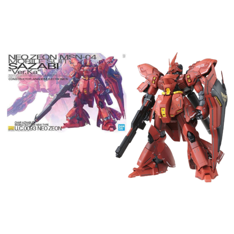 GUNDAM - Model Kit - MG 1/100 - MSN-04 Sazabi Ver.KA - 18 CM 