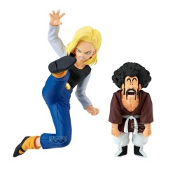 DRAGON BALL Z - Android 18 & Mr. Satan -Figurine Match Makers 11 & 8cm 