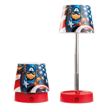 CAPTAIN AMERICA - Lampe de Bureau LED Rechargeable - 11cm 