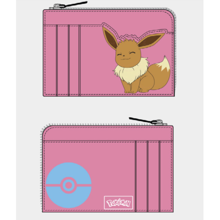 POKEMON - Evoli - Porte-Cartes Rose 