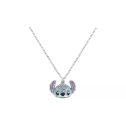 STITCH - Head - Collier avec Pendentif Serti de Pierres 16mm 