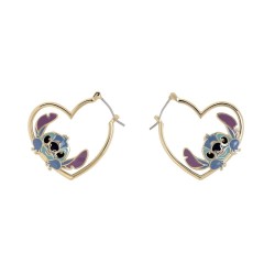STITCH - 1 Paire d'Anneaux d'Oreilles en forme de Coeur 