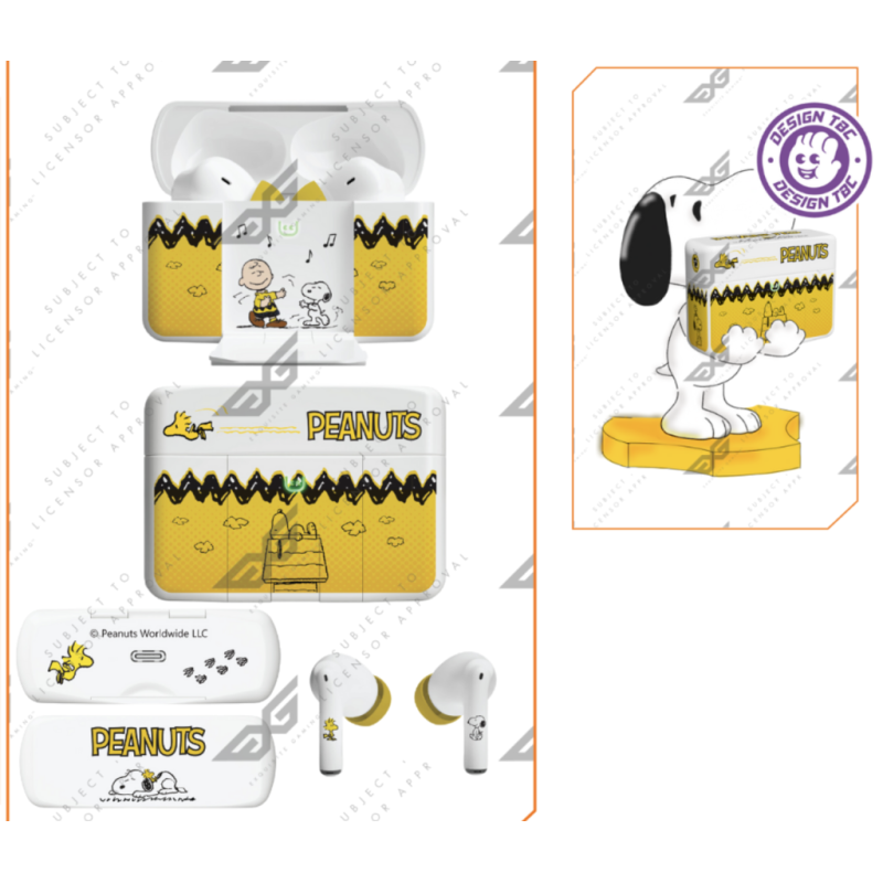 SNOOPY - Bundle Buds Pro - Earbuds Wireless Bluetooth + Support 