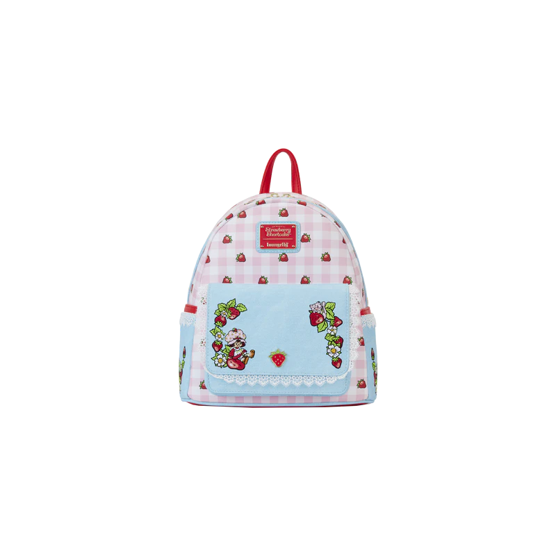 CHARLOTTE AUX FRAISES - Denim - Mini Sac à Dos LoungeFly 