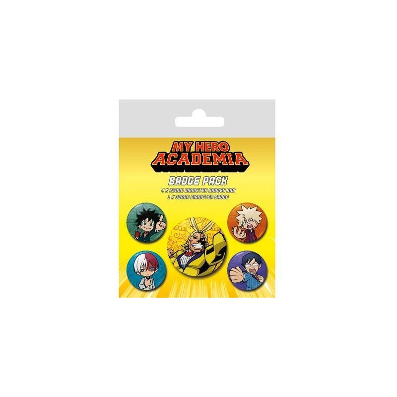 MY HERO ACADEMIA - Chibi - Pack 5 Badges 
