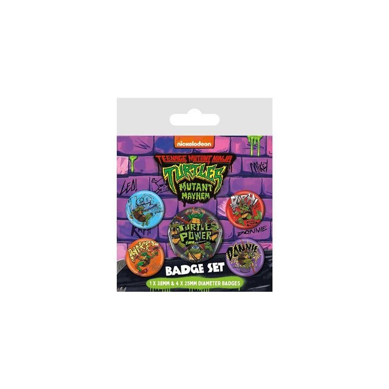 LES TORTUES NINJAS - Mutant Mayhem - Pack 5 Badges 