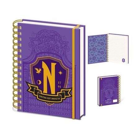 MERCREDI - Bouclier Nevermore - Carnet de notes A5 