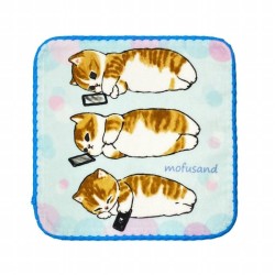 MOFUSAND - Chaton-Nyan Téléphone - Mini Serviette 25x25cm 