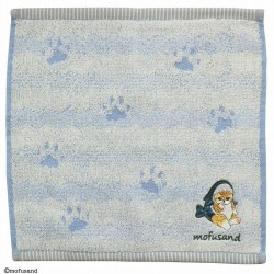 MOFUSAND - Chaton-Nyan Empreinte Bleu - Mini Serviette 25x25cm 