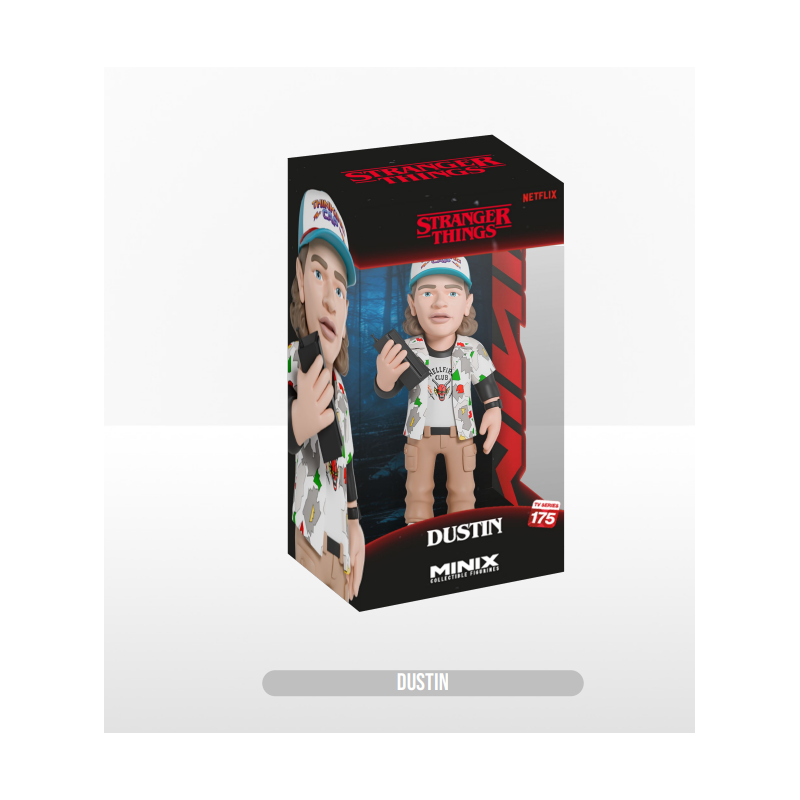 STRANGER THINGS - Dustin Hellfire - Figurine Minix 12cm 