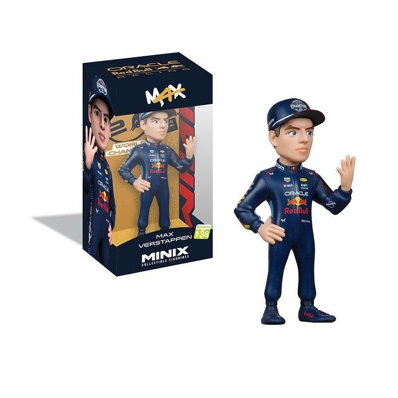 RED BULL - Max Verstappen "4 World Champion" - Figurine Minix 12cm 