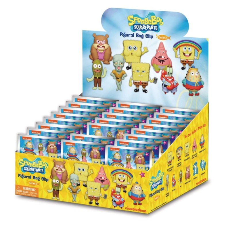 NICKELODEON - Series 5 - 3D Foam Bag Clip (Display 24 Pcs) 