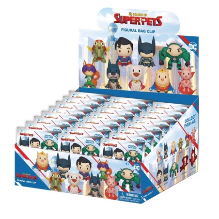 DC SUPER PETS - Series 1 - 3D Foam Bag Clip (Display 24 Pcs) 