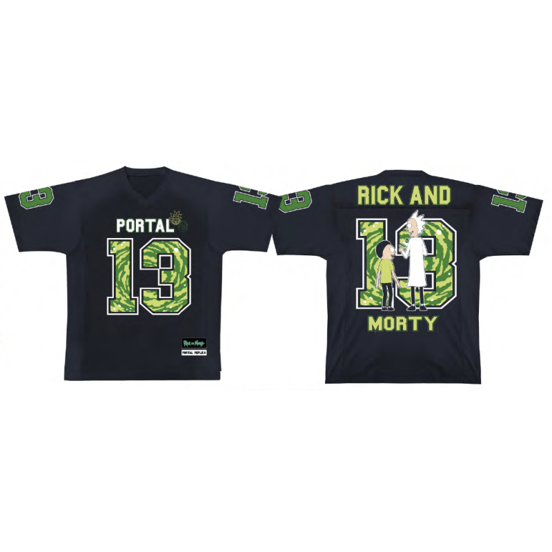 RICK ET MORTY - Portal - T-Shirt Sports US Replica unisex (XXL) 