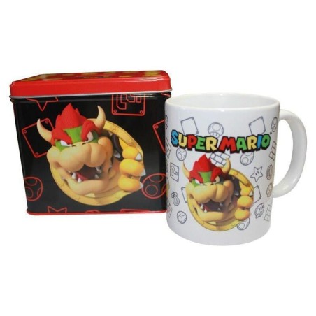 NINTENDO - BOWSER - Tirelire en Métal 12 x 9 x 11cm + Mug 