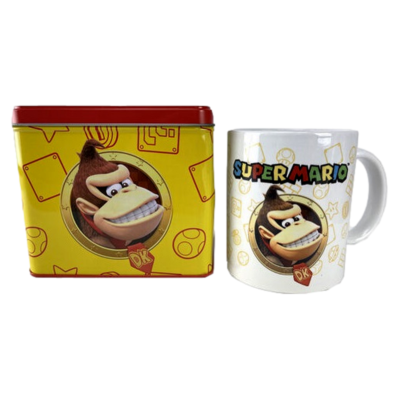 NINTENDO - DONKEY KONG - Tirelire en Métal 12 x 9 x 11cm + Mug 
