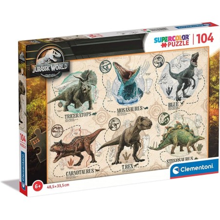 JURASSIC WORLD - Dinosaures - Puzzle 104P 