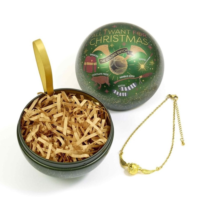 HARRY POTTER - Boules de Noël Cadeau - Bracelet vif d'Or 