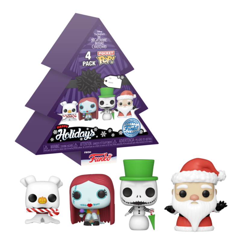 NBX - Pocket Pop Keychains 4 Pack- Tree Holiday 