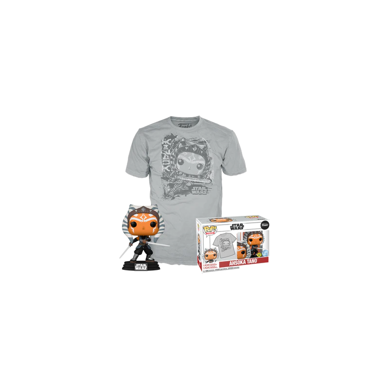 THE MANDALORIAN - Booble Head POP N° 464 - Ahsoka (GW) +T-shirt (XL) 