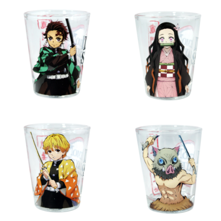 DEMON SLAYER - Groupe - 4 Verres à Shot 57ml 