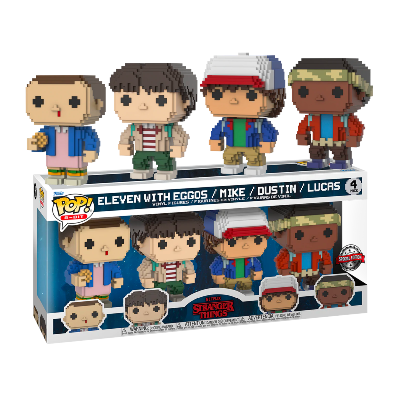 STRANGER THINGS - POP 8 Bit - 4 Pack Onze/ Mike/ Dustin/ Lucas 