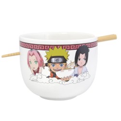 NARUTO - Bol à Ramen avec Baguette 414ml - Team Seven 