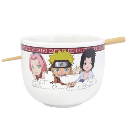 NARUTO - Bol à Ramen avec Baguette 414ml - Team Seven 