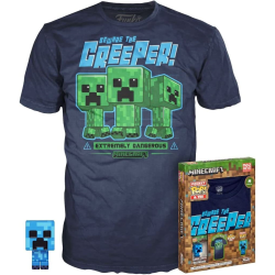 MINECRAFT - Pocket POP - Charged Creeper + T-shirt (M) 