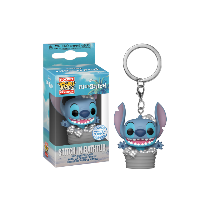 DISNEY - Pocket Pop Keychains - Stitch dans Baignoire 