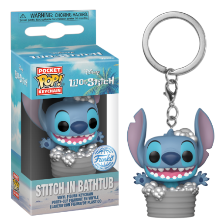 DISNEY - Pocket Pop Keychains - Stitch dans Baignoire 